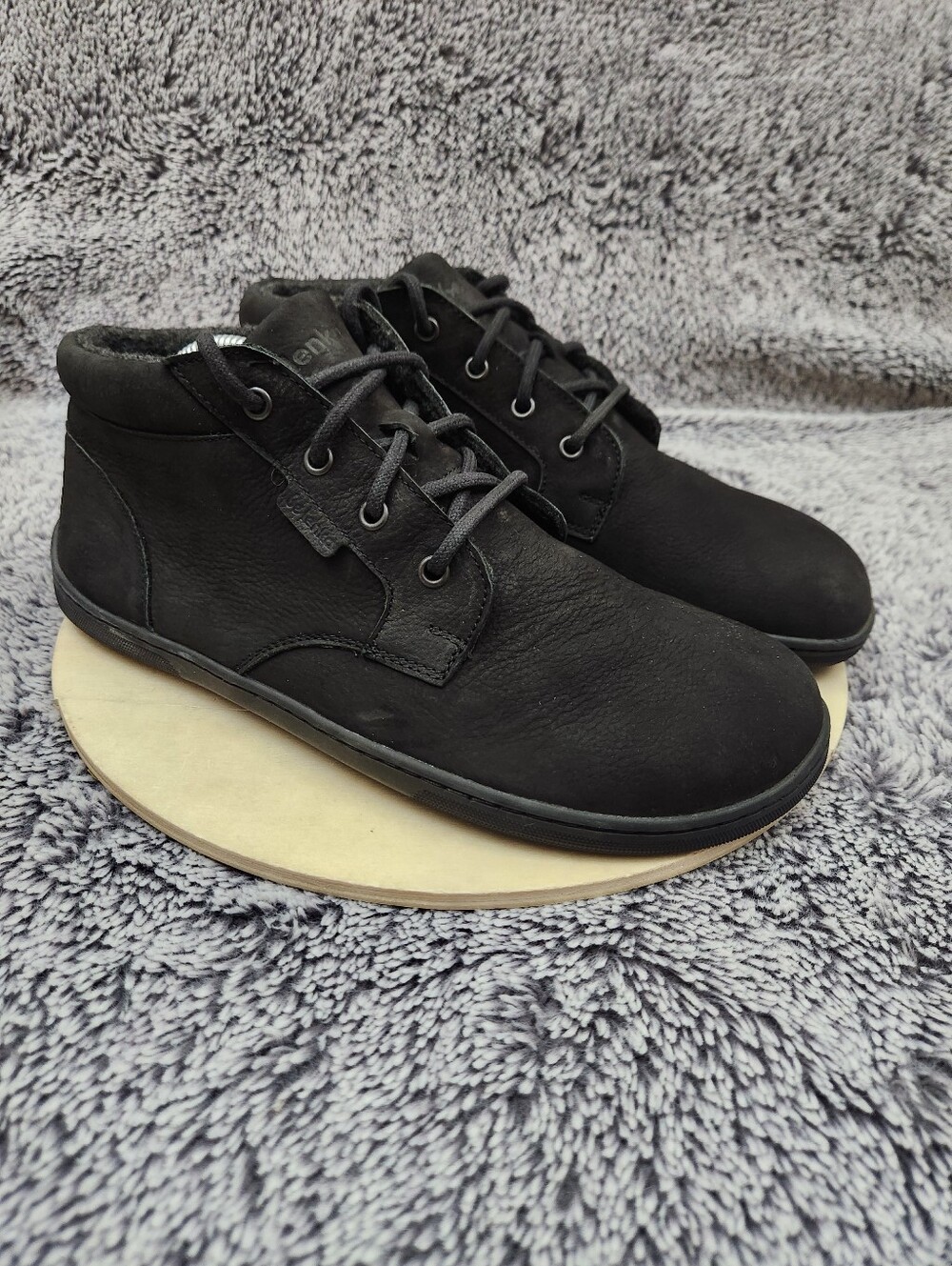 Be Lenka Synergy Barefoot Boots Black Leather EU 43 Mens Size 10